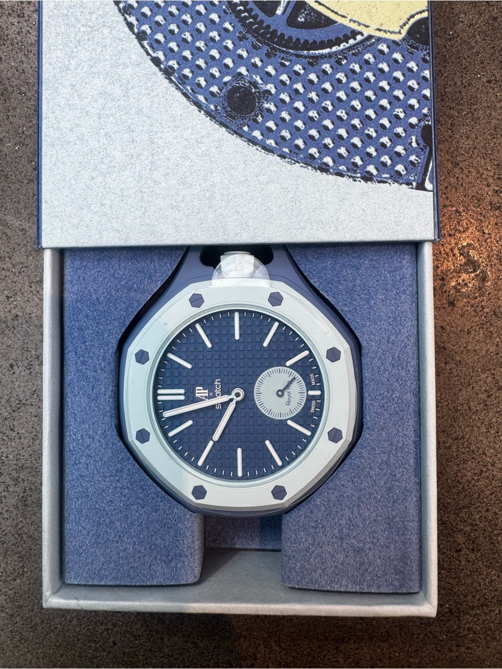Swatch Blue and Silver Men's Watch